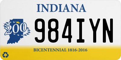 IN license plate 984IYN