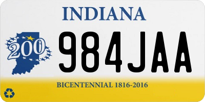 IN license plate 984JAA