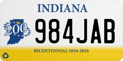 IN license plate 984JAB