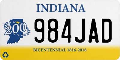 IN license plate 984JAD