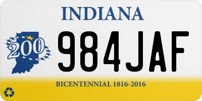 IN license plate 984JAF