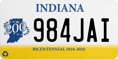 IN license plate 984JAI