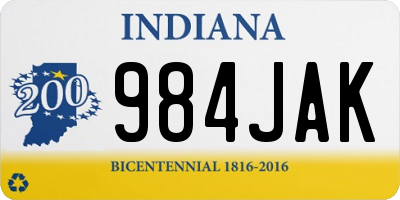 IN license plate 984JAK