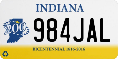 IN license plate 984JAL