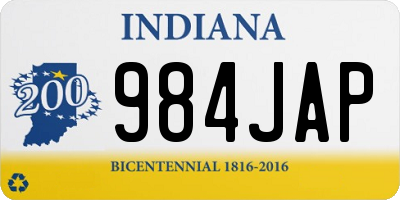 IN license plate 984JAP