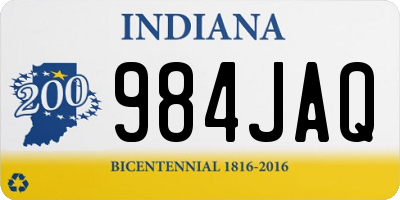 IN license plate 984JAQ