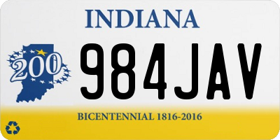 IN license plate 984JAV