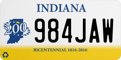 IN license plate 984JAW