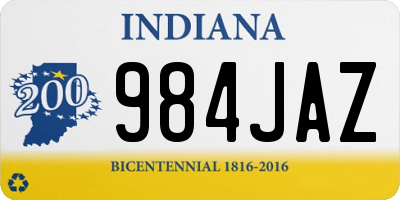 IN license plate 984JAZ