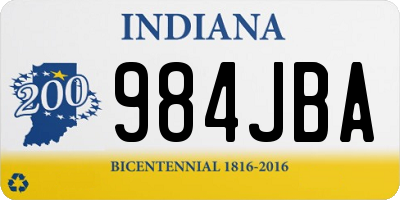 IN license plate 984JBA