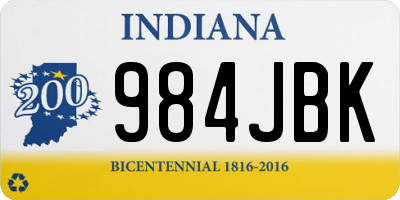 IN license plate 984JBK