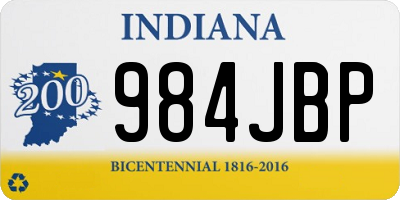 IN license plate 984JBP