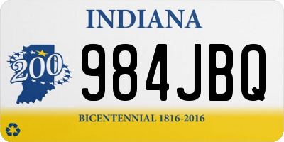 IN license plate 984JBQ