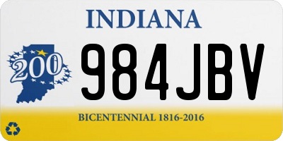 IN license plate 984JBV