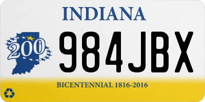 IN license plate 984JBX