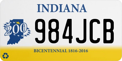 IN license plate 984JCB