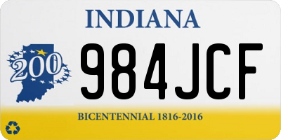 IN license plate 984JCF