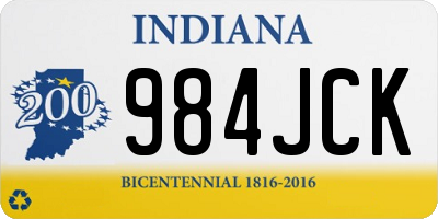 IN license plate 984JCK