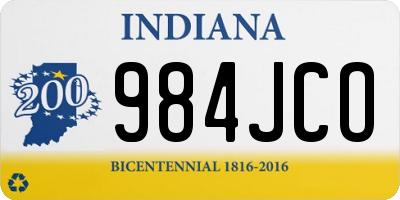 IN license plate 984JCO