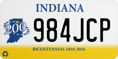 IN license plate 984JCP