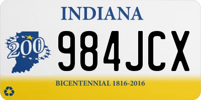 IN license plate 984JCX