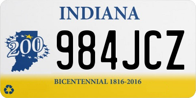 IN license plate 984JCZ