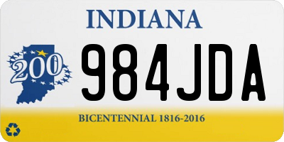 IN license plate 984JDA
