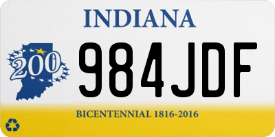 IN license plate 984JDF