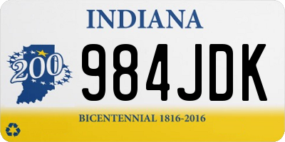 IN license plate 984JDK