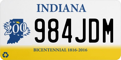 IN license plate 984JDM