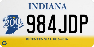 IN license plate 984JDP