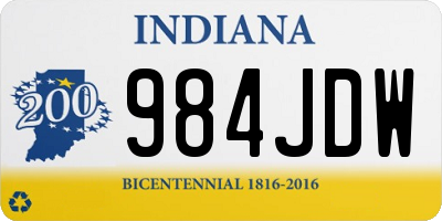 IN license plate 984JDW