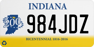 IN license plate 984JDZ