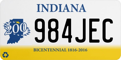 IN license plate 984JEC