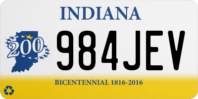 IN license plate 984JEV