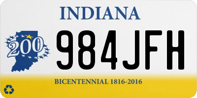 IN license plate 984JFH