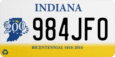 IN license plate 984JFO