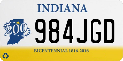 IN license plate 984JGD