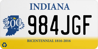 IN license plate 984JGF