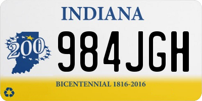 IN license plate 984JGH