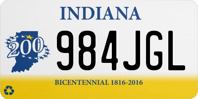 IN license plate 984JGL