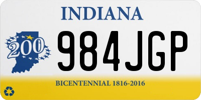 IN license plate 984JGP