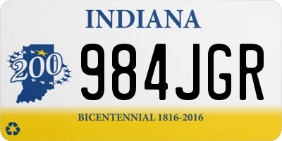 IN license plate 984JGR