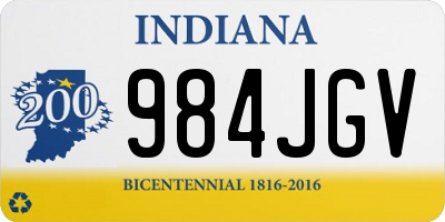 IN license plate 984JGV