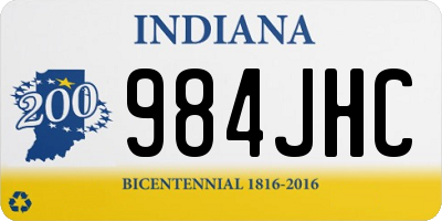 IN license plate 984JHC