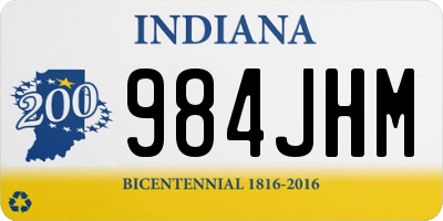 IN license plate 984JHM