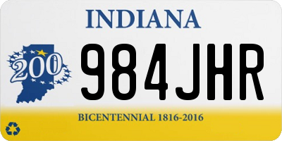 IN license plate 984JHR