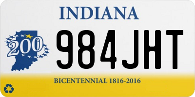 IN license plate 984JHT