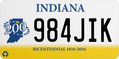 IN license plate 984JIK