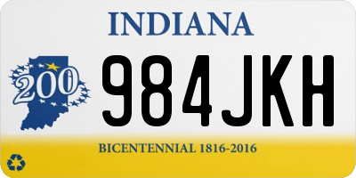 IN license plate 984JKH